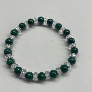 Malachite with Clear Quartz bracelet